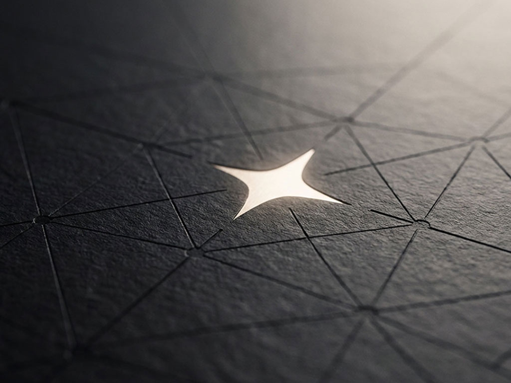 True north digital white star
